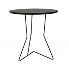 Mesa Lateral Redonda Wow Com Pés De Ferro - Preto Preto