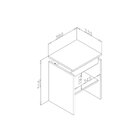 Mesa Lateral Retangular 1 Prateleira Branco