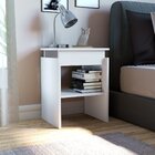 Mesa Lateral Retangular 1 Prateleira Branco