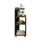 Mesa Lateral Retangular Bis Amêndoa E Preta