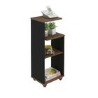 Mesa Lateral Retangular Bis Amêndoa E Preta