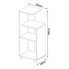 Mesa Lateral Retangular Bis Amêndoa E Preta
