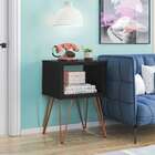 Mesa Lateral Retangular Dallas Preta