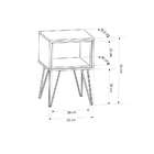 Mesa Lateral Retangular Dallas Preta