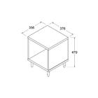 Mesa Lateral Retangular Easy Clic Branca 38 Cm
