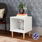 Mesa Lateral Retangular Easy Clic Branca 38 Cm