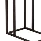 Mesa Lateral Retangular Elena Wood Marrom E Preta