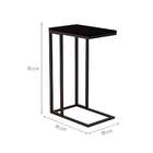 Mesa Lateral Retangular Elena Wood Preta