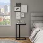 Mesa Lateral Retangular Emiliano Wood Preta