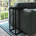 Mesa Lateral Retangular Emiliano Wood Preta