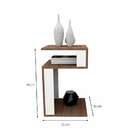 Mesa Lateral Retangular Madri Branca