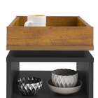 Mesa Lateral Retangular Olivia Preta E Pinho