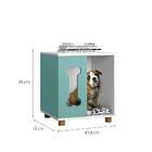 Mesa Lateral Retangular Pet Golden Branca E Turquesa