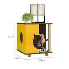 Mesa Lateral Retangular Pet Persa Marrom E Amarela