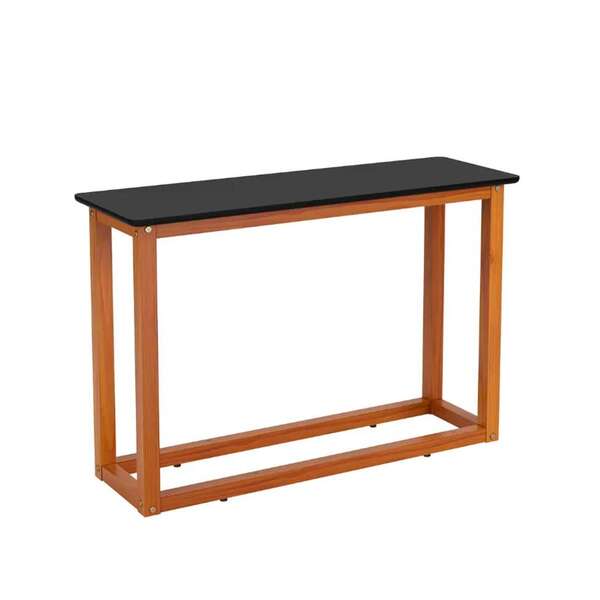 Mesa Lateral Retangular Supreme Preta E Amêndoa