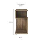 Mesa Lateral Retangular Toy Marrom