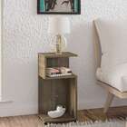 Mesa Lateral Retangular Toy Marrom