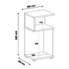 Mesa Lateral Retangular Toy Marrom