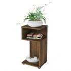 Mesa Lateral Retangular Toy Marrom
