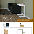 Mesa Lateral Retangular Up Preta