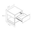 Mesa Lateral Retangular Véria Bege