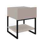 Mesa Lateral Retangular Véria Bege