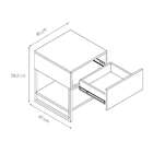 Mesa Lateral Retangular Véria Branca