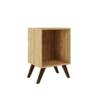 Mesa Lateral Retrô 1 Nicho Retangular Mel