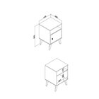 Mesa Lateral Retrô 1 Porta Retangular Mel