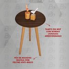 Mesa Lateral Retrô 48cm Decor Móveis Bechara Nogal