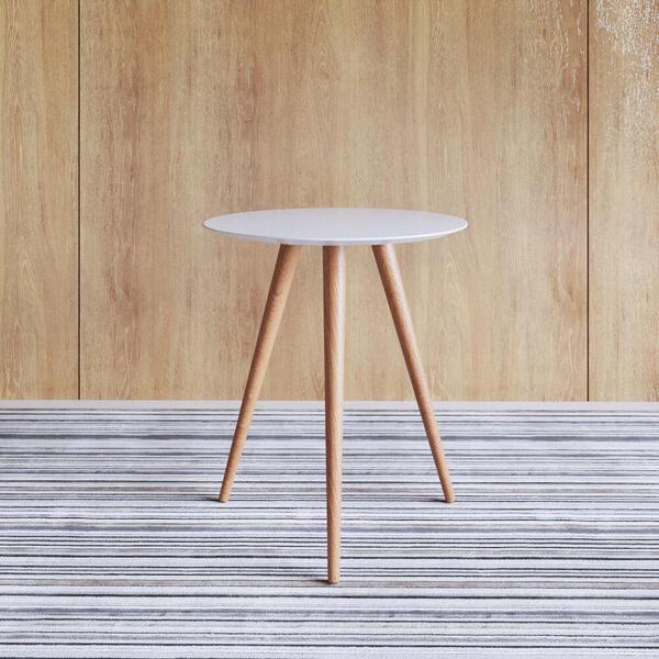 Mesa Lateral Retrô Alta Multimóveis Cr45093 Off White