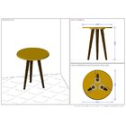 Mesa Lateral Retrô Brilhante Bechara