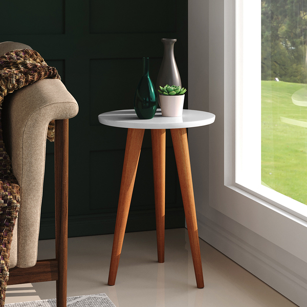 Mesa Lateral Retrô Cissa - Branco - Compre Aqui