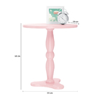 Mesa Lateral Retrô Intense Com Pé Torneado - 100% Mdf - Rosa