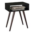 Mesa Lateral Retrô Pés Madeira Rt 3025 - Preto