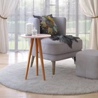 Mesa Lateral Retrô Pés Palito Em Madeira Maciça - Rose