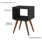 Mesa Lateral Retrô Preto