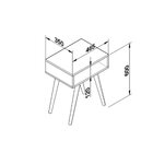 Mesa Lateral Retrô Rt 3025  Branco