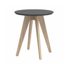 Mesa Lateral Retrô Siena Grafite Com Carvalho 60 Cm - D'rossi