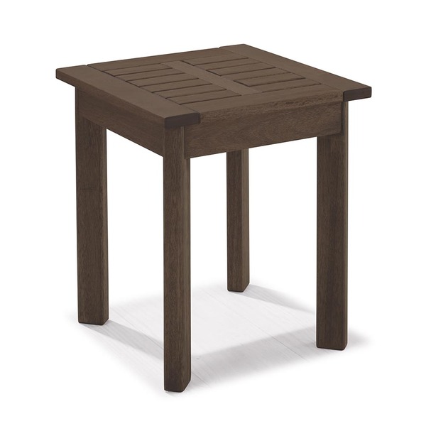 Mesa Lateral Ripada Para Áreas Externas Em Madeira Eucalipto