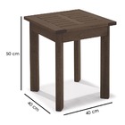 Mesa Lateral Ripada Para Áreas Externas Em Madeira Eucalipto