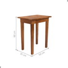 Mesa Lateral Ripada Para Sala Mumbai  Castanho