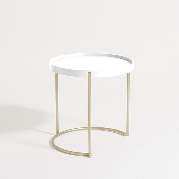 Mesa Lateral Roncalli Capri Média Apoio Bandeja Aço Carbono F