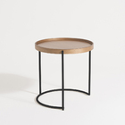 Mesa Lateral Roncalli Capri Média Apoio Bandeja Aço Carbono F