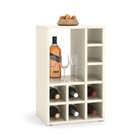 Mesa Lateral Sala Adega Bar Aparador Retrátil Cor Off White -