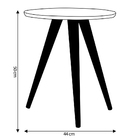 Mesa Lateral Sala De Estar Recepção 44cm Pés Palito Tailân Ci