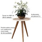 Mesa Lateral Sala De Estar Recepção 44cm Pés Palito Tailân Of