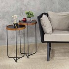 Mesa Lateral Sala Estar Apoio Canto Sofá Conjunto Rustico Peq