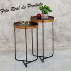 Mesa Lateral Sala Estar Apoio Canto Sofá Conjunto Rustico Peq