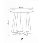 Mesa Lateral Sálvia   Nogueira E Preto